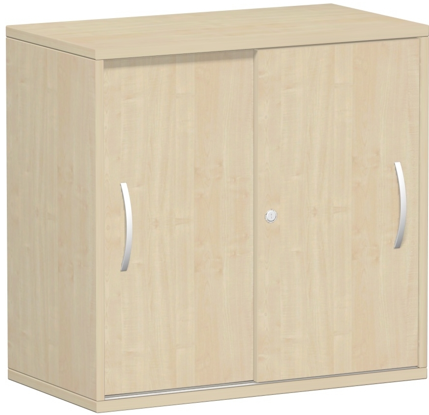 Schiebetürenschrank, Oberboden 25 mm, mit Standfüßen, abschließbar, 80x42,5x79,8 cm