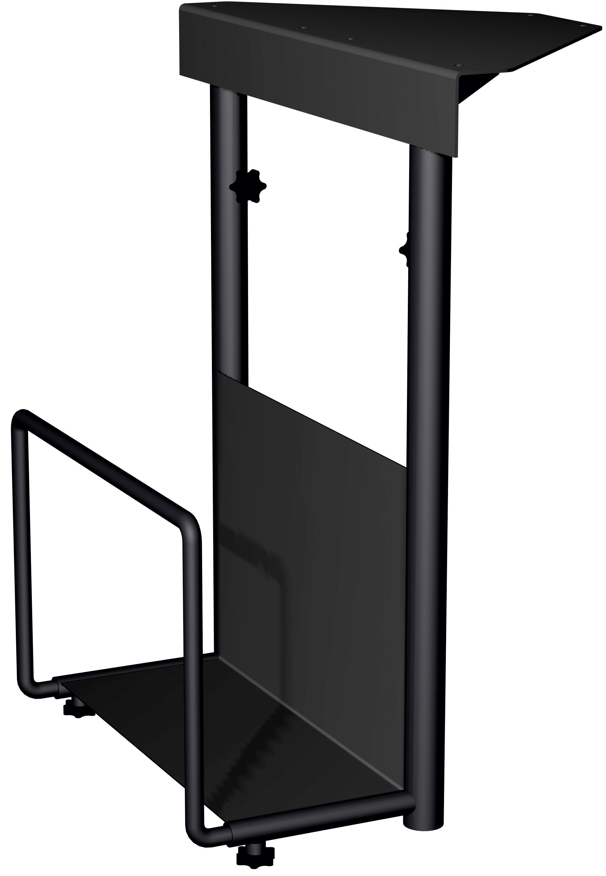 CPU-Halter unter Tischplatte zu montieren, 125-225x380x470-520, Anthrazit CPU-Halter unter Tischplatte zu montieren, 125-225x380x470-520, Anthrazit