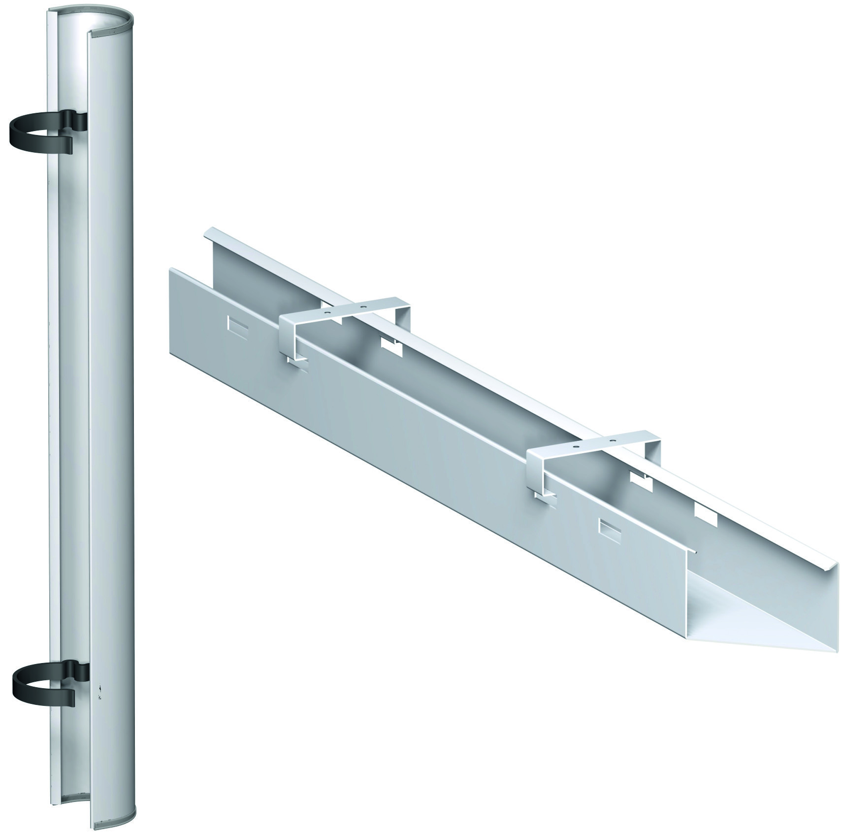 PC-Elektrifizierungs-Set für Schreibtische 120cm, Silber