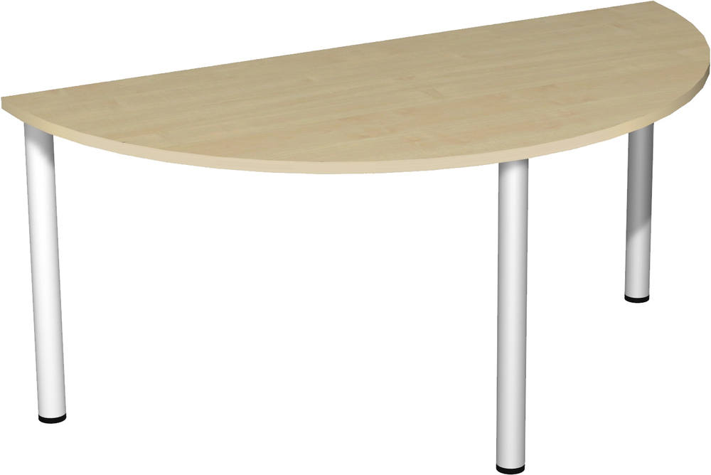 Konferenztisch Rundfuß, Halbkreisform, feste Höhe, 1600x800x720