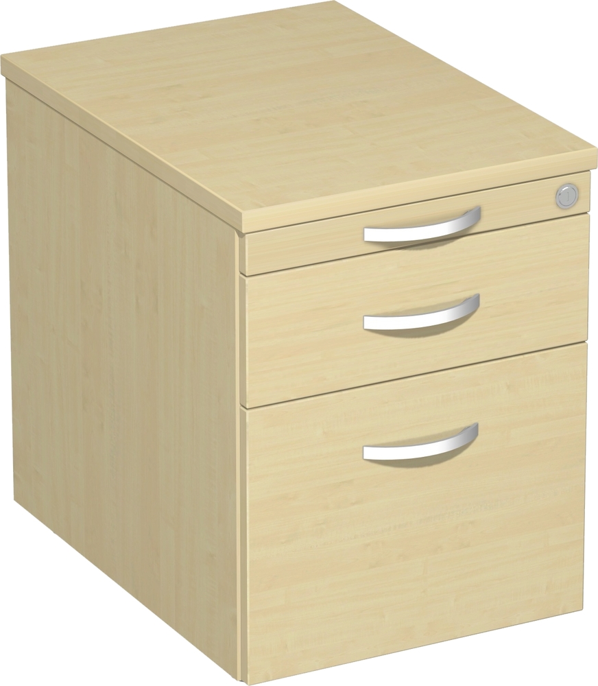 Rollcontainer mit Hängeregistratur + 1 Kunststoff-Schubfach + Utensilienschubfach, ZV