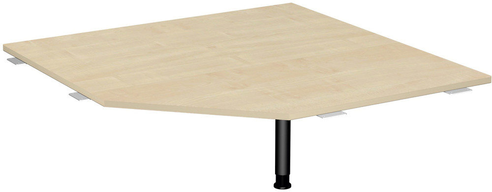 Verkettungsplatte Fünfeck 90° mit Stützfuß, inkl. Verkettungsmaterial, höhenverstellbar, 1225x1225x680-800