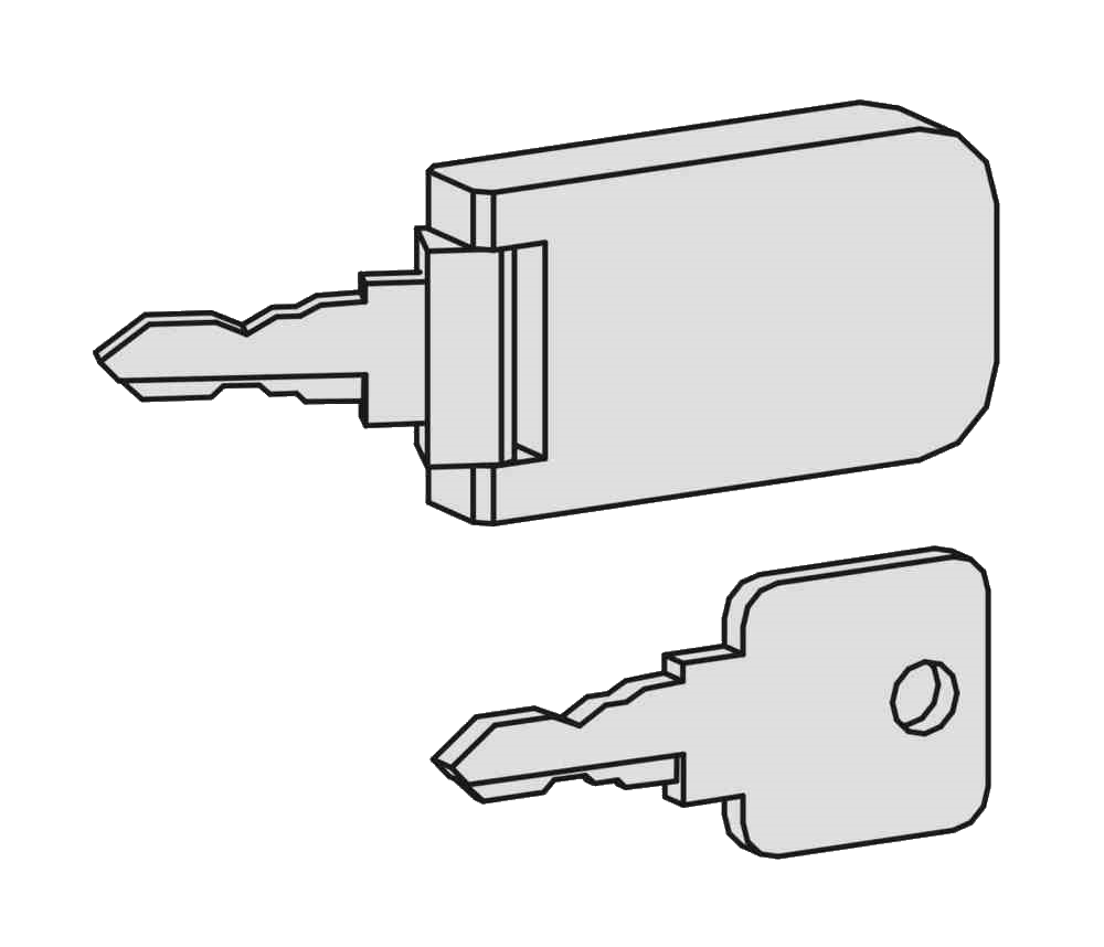 Ersatzschlüssel bestehend aus 1 starren Schlüssel und 1 Kippschlüssel Ersatzschlüssel bestehend aus 1 starren Schlüssel und 1 Kippschlüssel