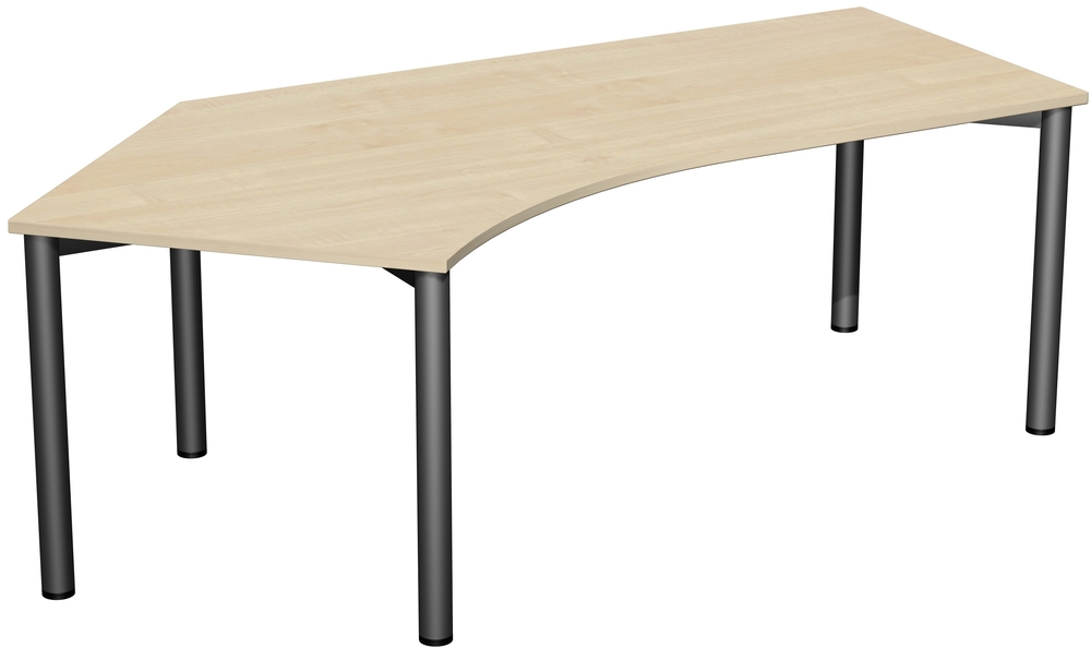 Schreibtisch 4 Fuß Flex, feste Höhe, 135°, 2166x1130x720