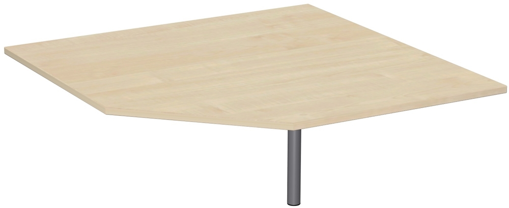 Verkettungsplatte Fünfeck 90° mit Stützfuß, inkl. Verkettungsmaterial, höhenverstellbar, 1225x1225x680-820